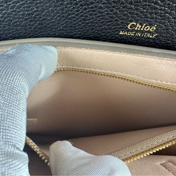 Chloe Tricolor Clare Leather Flap Shoulder Bag - Picture 14 of 16